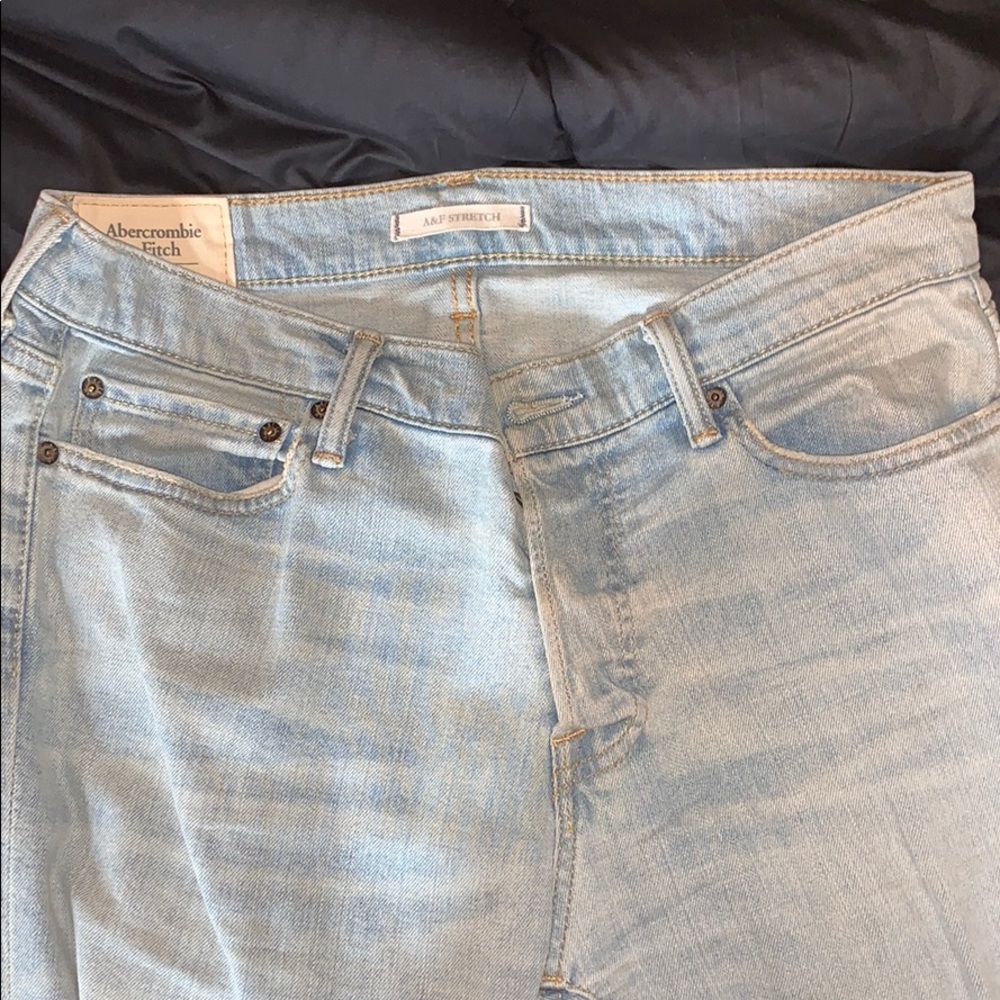 A&F Skinny Stretch Light Wash Jeans